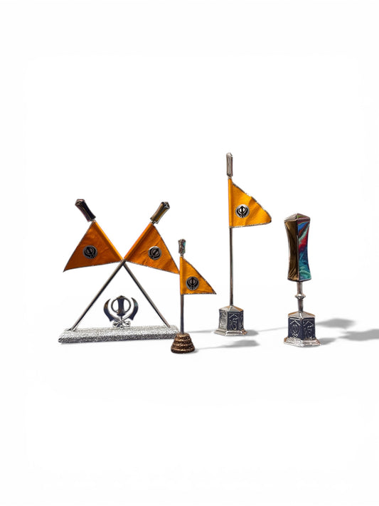 Mini Standing Nishan Sahib & Khanda